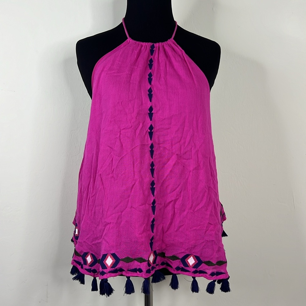 PIPER Sleeveless Tassel Blouse S